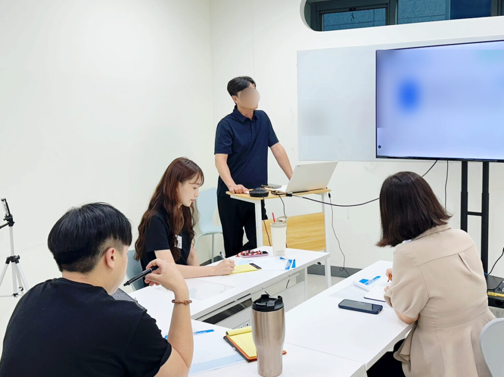 부실장 양성교육 6기 1일차, 인사 및 시스템 관리 강의 현장