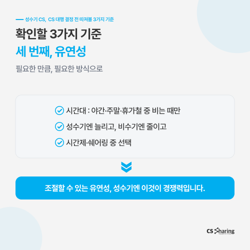 이거 해시태그 빼고 보내줘오전 11:02Claude 응답: CS쉐어링 성수기CS대행 성수기고객센터 여름성수기 CS대행 고객센터대행 콜센터대행 CS아웃소싱 직접운영 인력충원 대행비용 문의폭주 고객응대 시간제서비스 쉐어링서비스 전담서비스 AICX풀서비스 AIStandBy CX전략 컨택센터 콜센터대행 CS업무